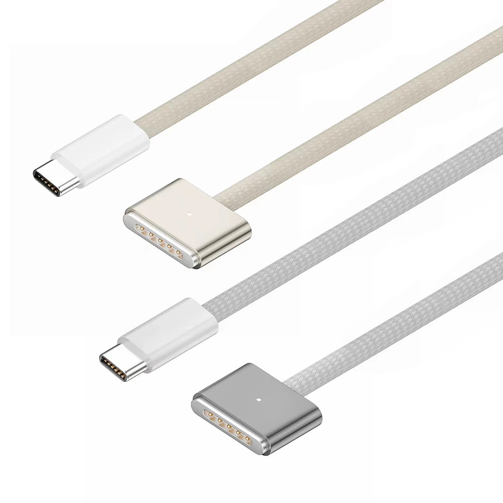 Kabel Pengisi Daya USB C Ke Magnetic3 2M Indikator LED Tipe C Ke Kabel Pengisi Daya Magnetic3 untuk MacBook Air 2022/Pro 2021 2023