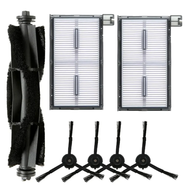 【الكعكة الساخنة】7 قطعة مجموعة بديلة لـ Eufy X8 Pro / X8 Pro SES جهاز آلي لتنظيف الأتربة فرشاة رئيسية فرش جانبية مرشحات تنظيف أجزاء