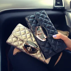 New Famous Brand Spring Luxury Lock Short Long Women Vintage Multifunction Coin Pocket Purse Card Holder Female Clutch Wallets