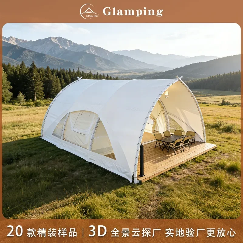 For Outdoor Camping PVC Tent Mobile Shading Shelter Leisure Scenic Ranch B&B Hotel Use Durable Waterproof Sunshade Canopy
