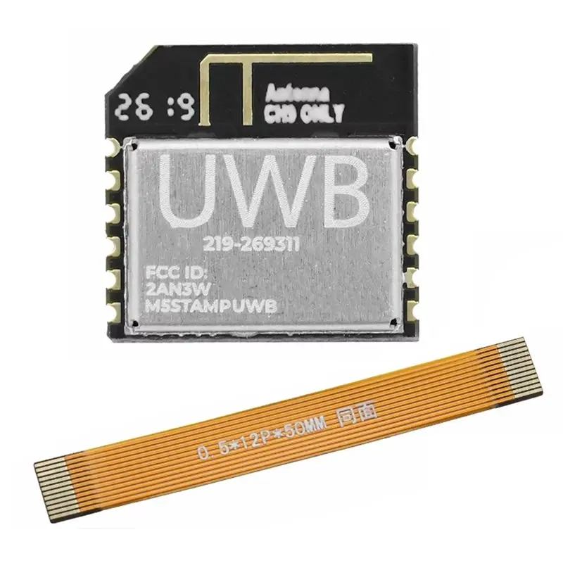 Ultra-Compact M5stamp UWB Module QM33120W With FPC Cable Embedded Ranging Function Supports Stamp-Hole SMT Design
