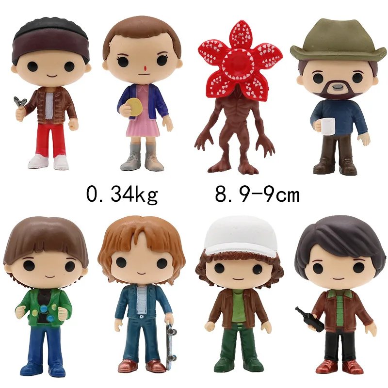 

Hot Head-rotatable Doll Man-eating Flower Anime Game Dolls Figure Figurine Collectible Style Children Toys Jim Hopper Dustin