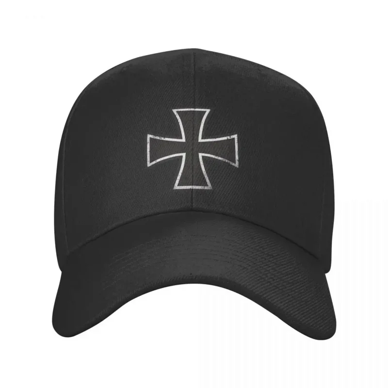 Classic German Iron Cross Baseball Cap Women Men Personalized Adjustable Unisex Dad Hat Outdoor Snapback Caps