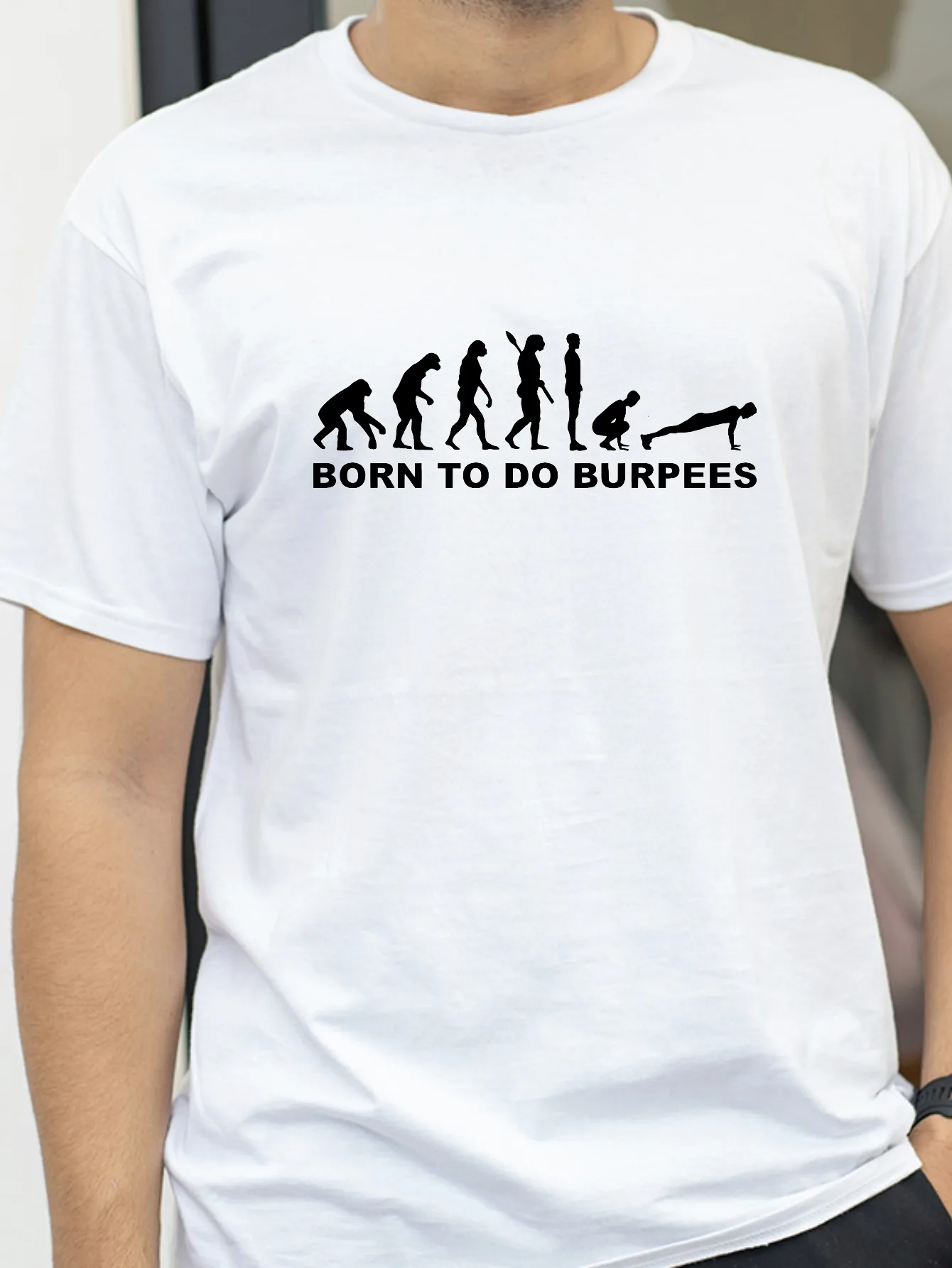 

New Fashion T-shirts for Men Evolution Burpees Instructor Crossfit Funny T Shirt Short Sleeve Oversized T Shirt Men Brand Tees