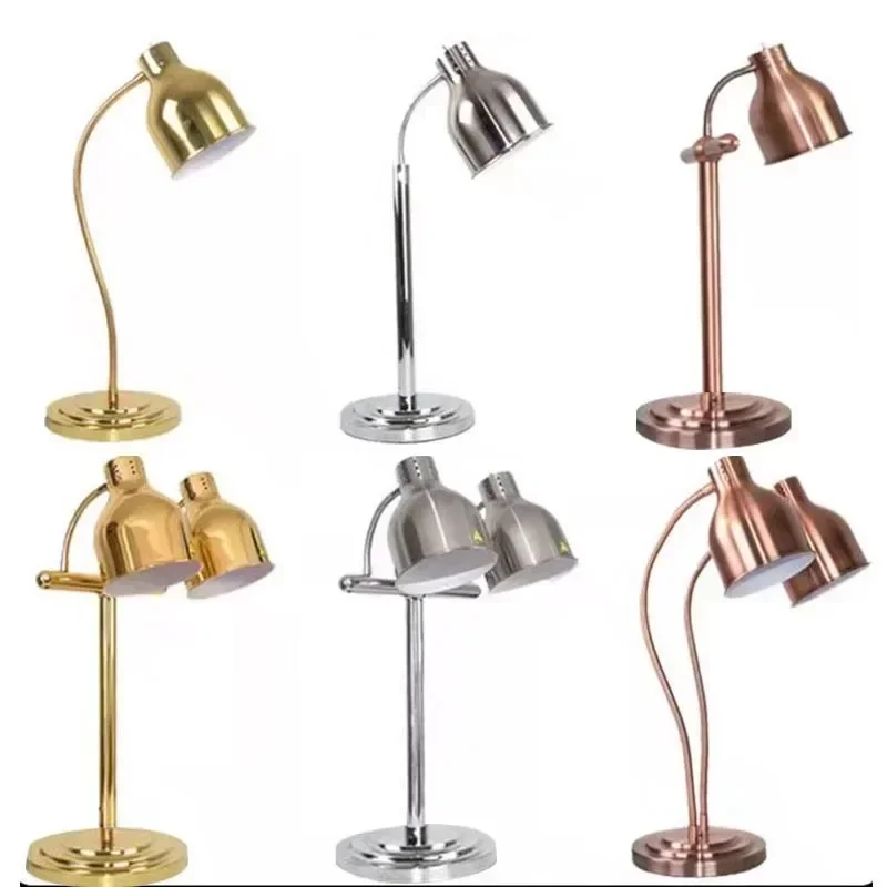 Food Heating Lamp Food Buffet Heat Preservation Lamp Hotel Single and Double-Headed Dining Fried Barbecue Heating Desktop Lamp