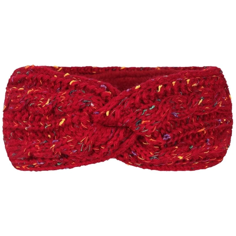 

Autumn Winter Color Dot Headband Fleece Lined Thickened Warm Sports Ear Protection Cover Knitted Wool Gift Turban Hair Scarf