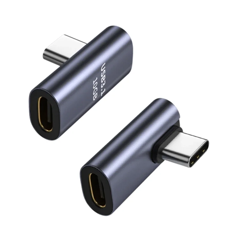 New 90 Degree USB C Adapter 90 Degree Right Angle Extender 3.1/10Gbps Low Profile