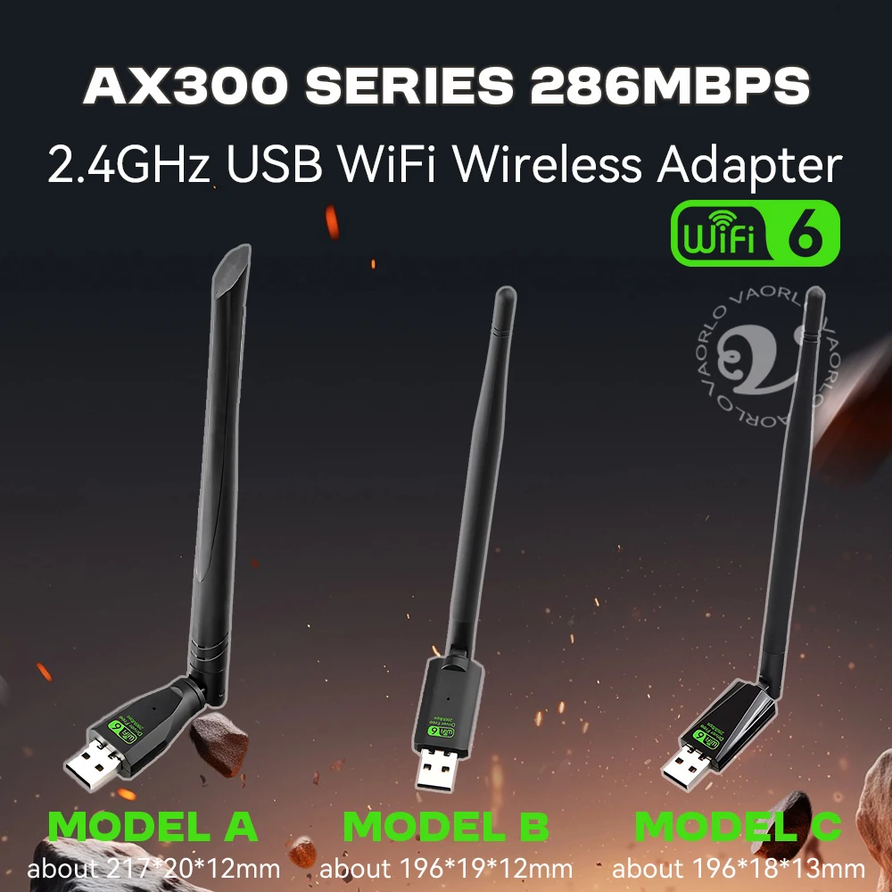 WIFI 6 USB 어댑터 AX300 무선 네트워크 카드 동글 2.4GHz 802.11AX 안테나 신호 수신 노트북용 Win7/10/11 드라이버 프리