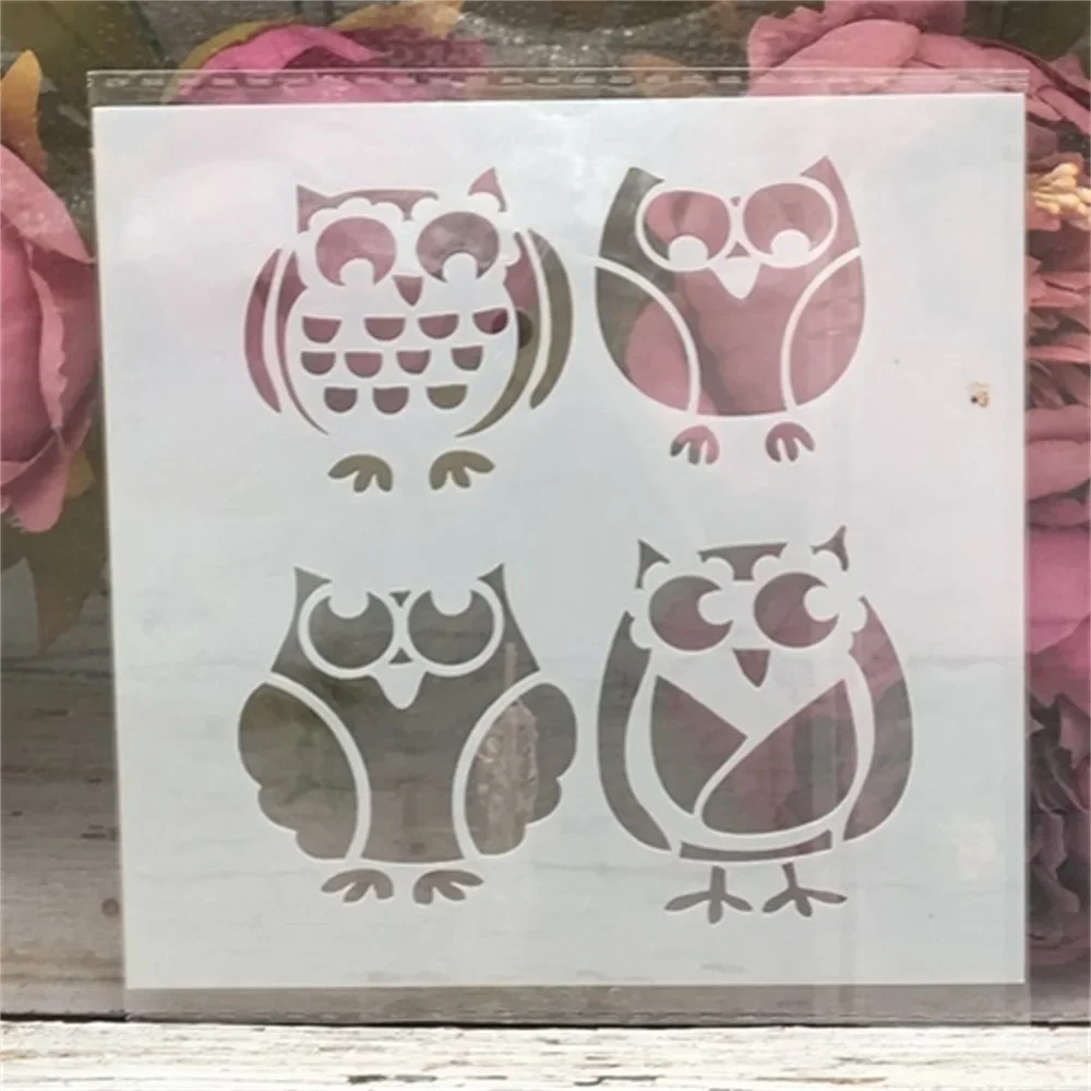 1Pcs 13cm Owl Bird Dragon Octopus DIY Layering Stencils Painting Scrapbooking Stamp Embossing Album Decorative Template