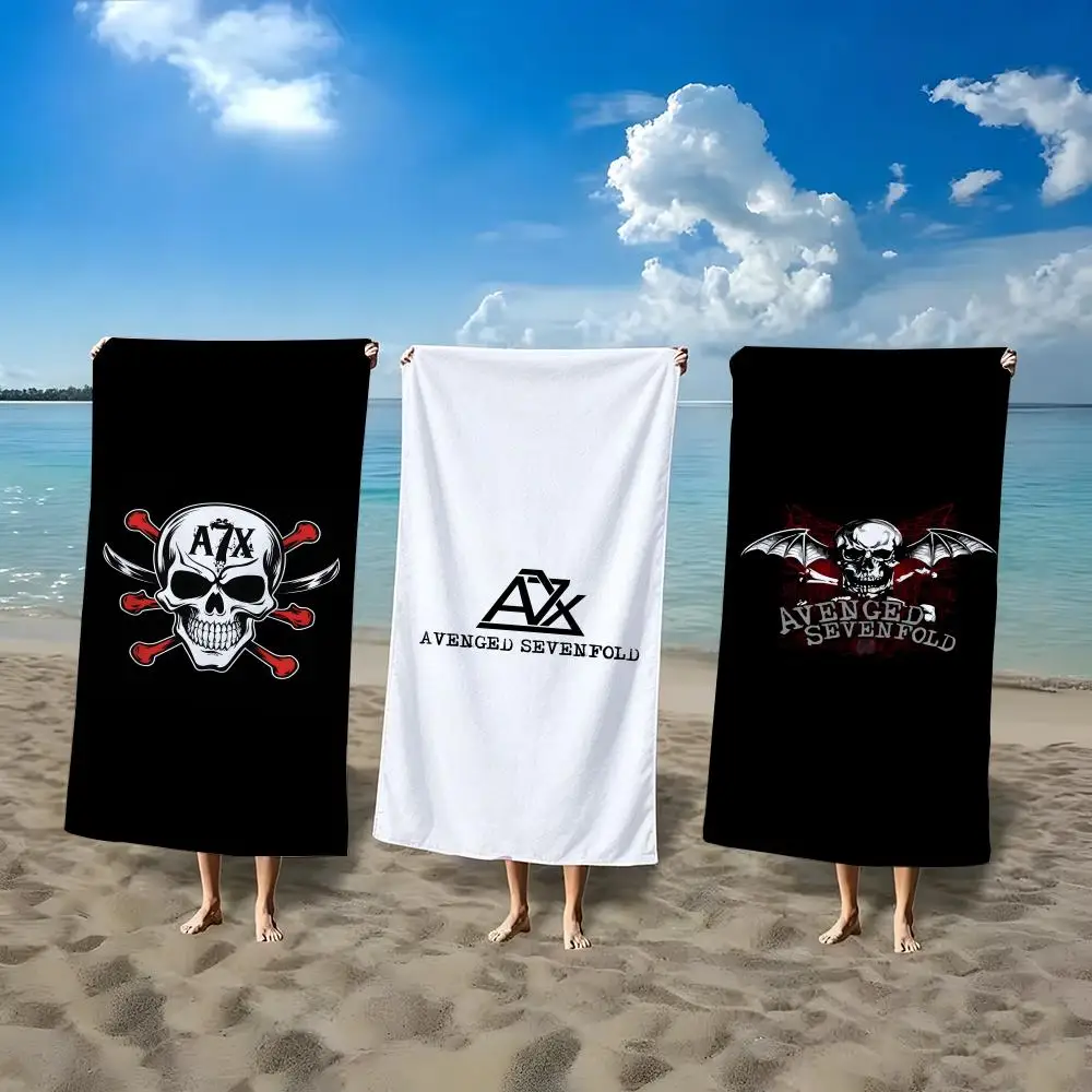 Rock Bands LOGO Avenged Sevenfold A7X Towel ultra-fine fiber quick drying absorbent bath towel, outdoor swimming sports towel