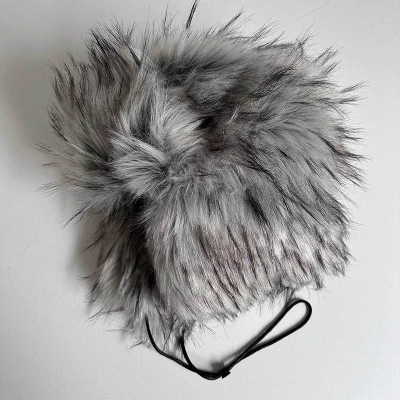 Unisex Shearling Trapper Hat, Thick Warm Earflap Cap, Cute Windproof Faux Fur Cold Protection Hat