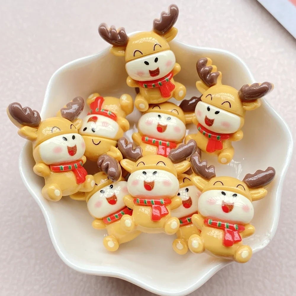 مزيج من الراتنج الملون سلسلة كرتون عيد الميلاد ، ظهر مسطح ، حجر ، تصنعه بنفسك ، ديكور قوس الزفاف ، سجل القصاصات ، إكسسوارات الهالوين ، الحرف اليدوية ، 10