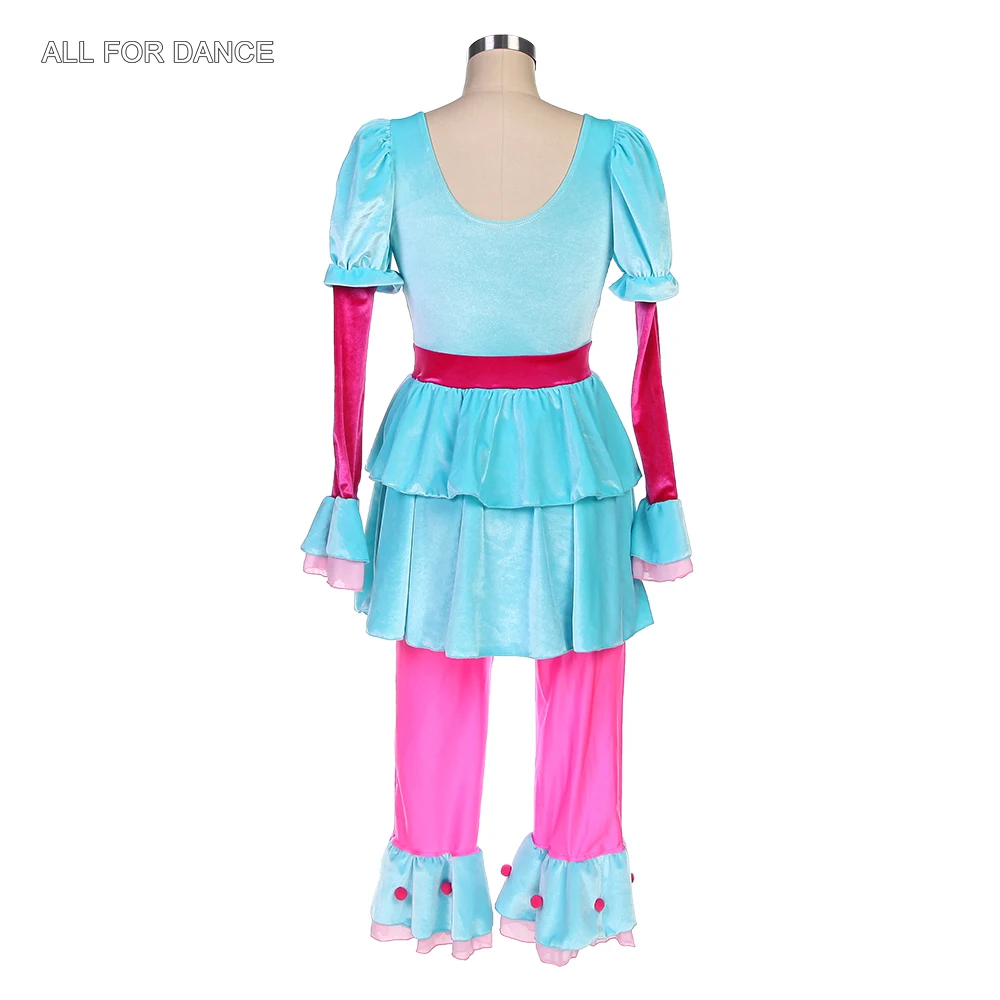 Tout pour la danse 25053 lac bleu/Rose rouge velours Ballet Tutu manches longues filles femmes scène Performance danse Costumes