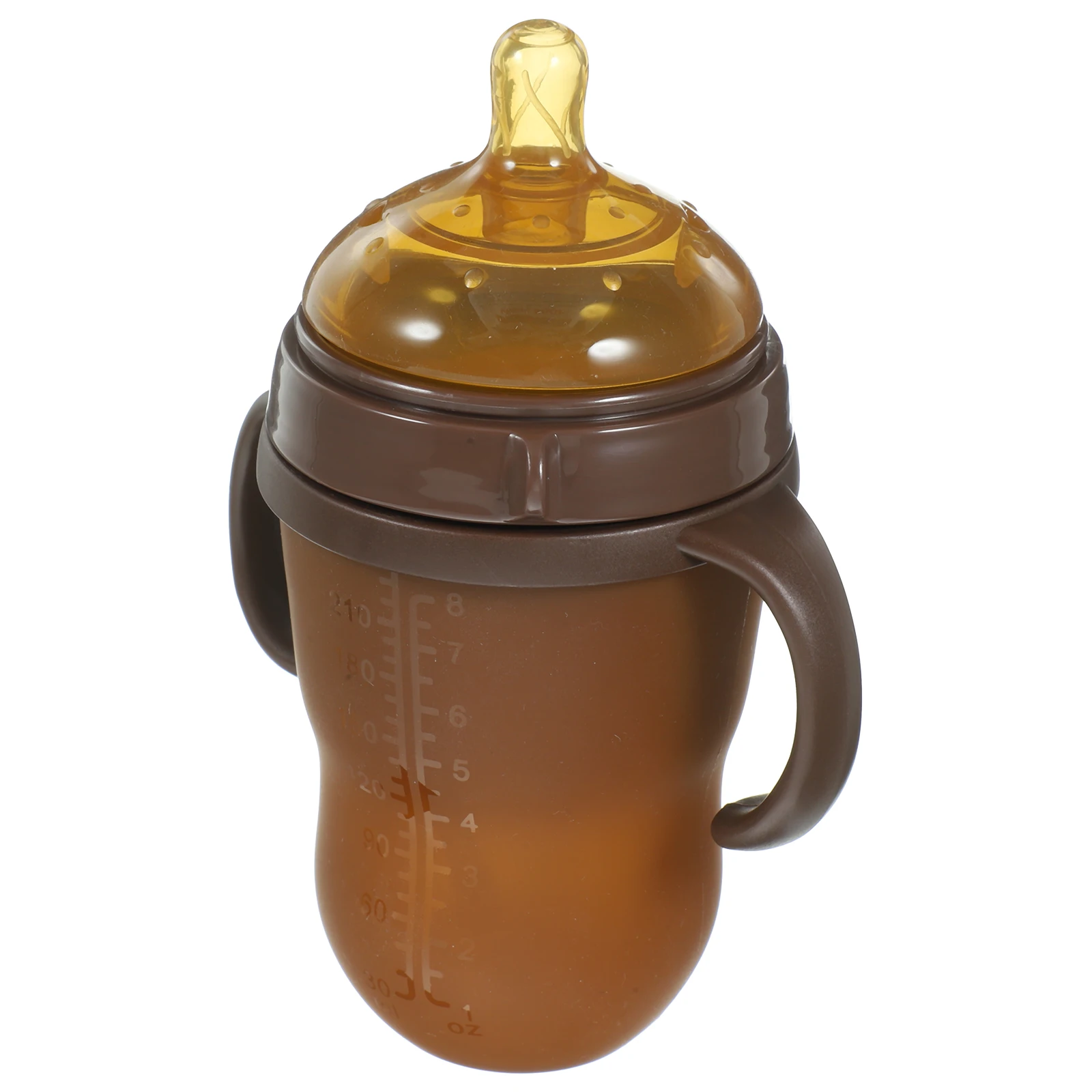 

Silicone Baby Bottles 250ml Coffee Brown Anti-Colic Feeder Soft Pacifier Durable Wide Mouth Nursing Bottle Newborn