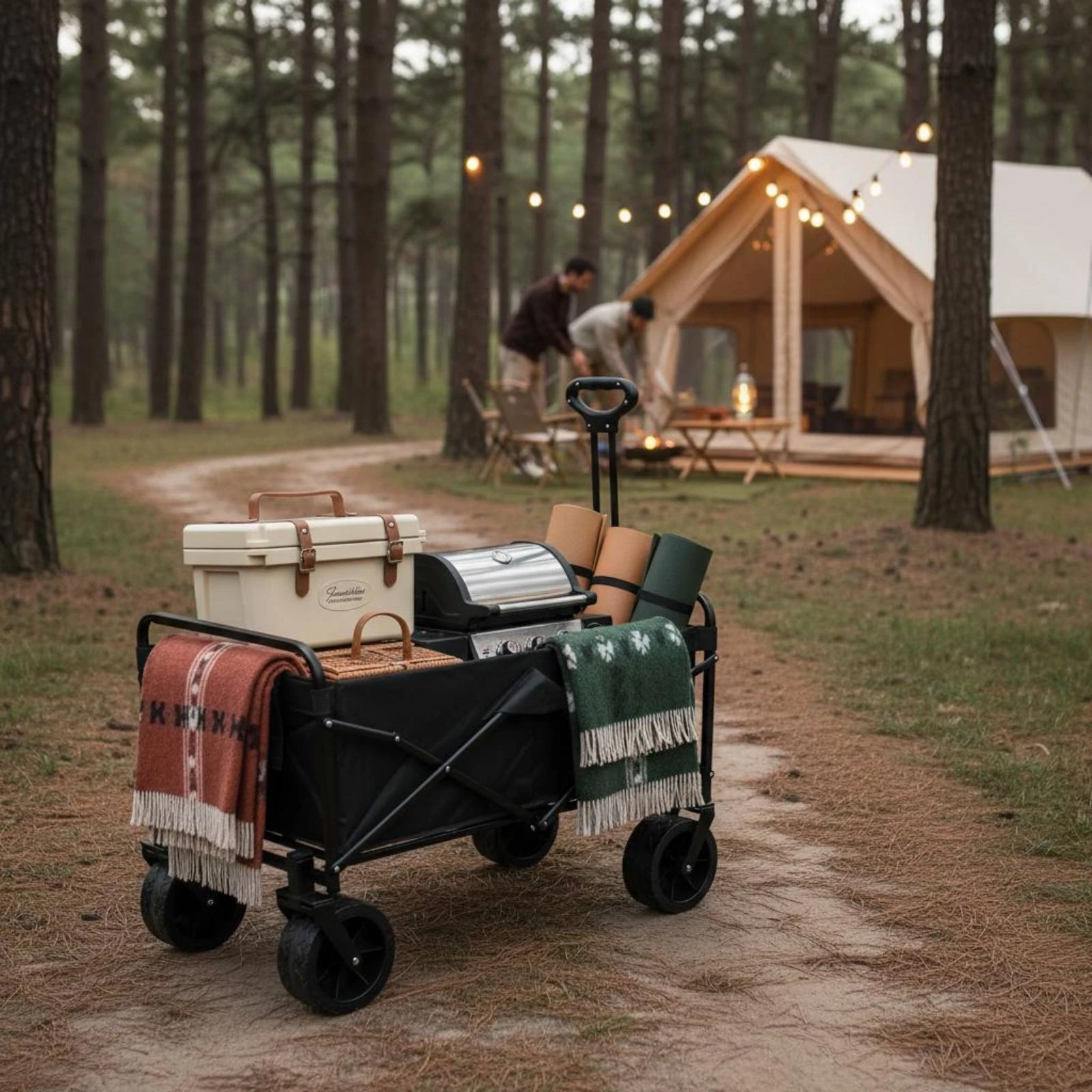 折りたたみ式キャンプワゴン ポータブル折りたたみ式ワゴン ワ - Jinli Outdoor Camping のレビューと価格