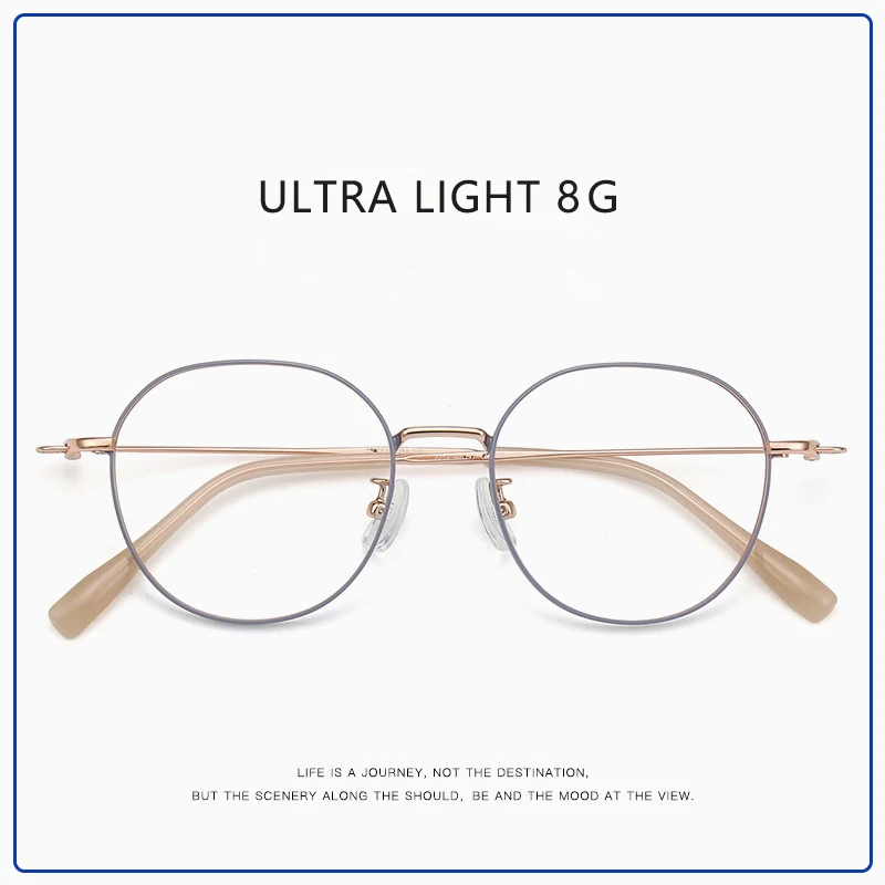 

Fashion Vintage Round Eyeglasses Man Woman Super Light Titanium Eyewear Myopia Hyperopia Astigmatisｍ Optical Prescription Frames