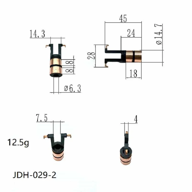 14,7 * 6,3 * 45 * 2 Pierścień kolektora generatora Jdh-029-2