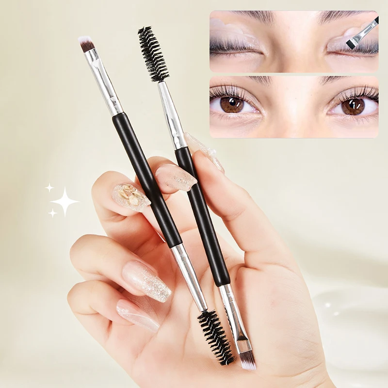 Brosse de levage de permanente de cils à Double tête, stratification Portable, séparation des cils, outil d'extension de cils, brosse de détail