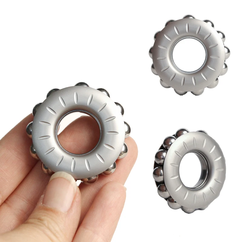 Anello meccanico a cricchetto Fidget in acciaio inossidabile Giocattolo EDC Haptic Punta delle dita Spinner antistress in metallo Giocattoli Fidget Regali per adulti