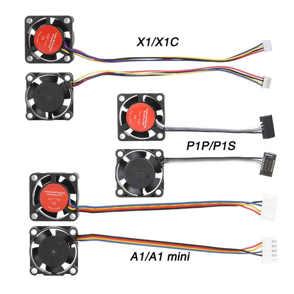 For BambuLab P1P P1S Hotend Cooling Fan nozzle Bambu Lab A1 mini/A1 Cooling fan connector hotend X1C P1 3D Printer Accessories