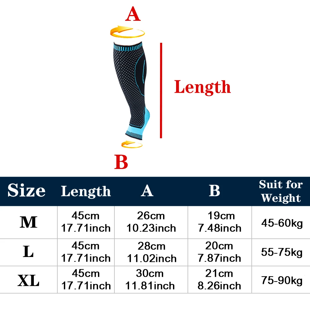 1Pcs Women Men Compression Calf Sleeve Support Suitable For Running Basketball Protection Calf Ankle Socks Open Toe Calf Socks