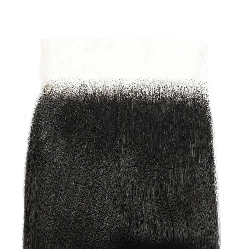 5x5 透明レース閉鎖実体波人毛 10-20 インチ透明スイスレース閉鎖純粋な手結び目 100% 人毛 150%