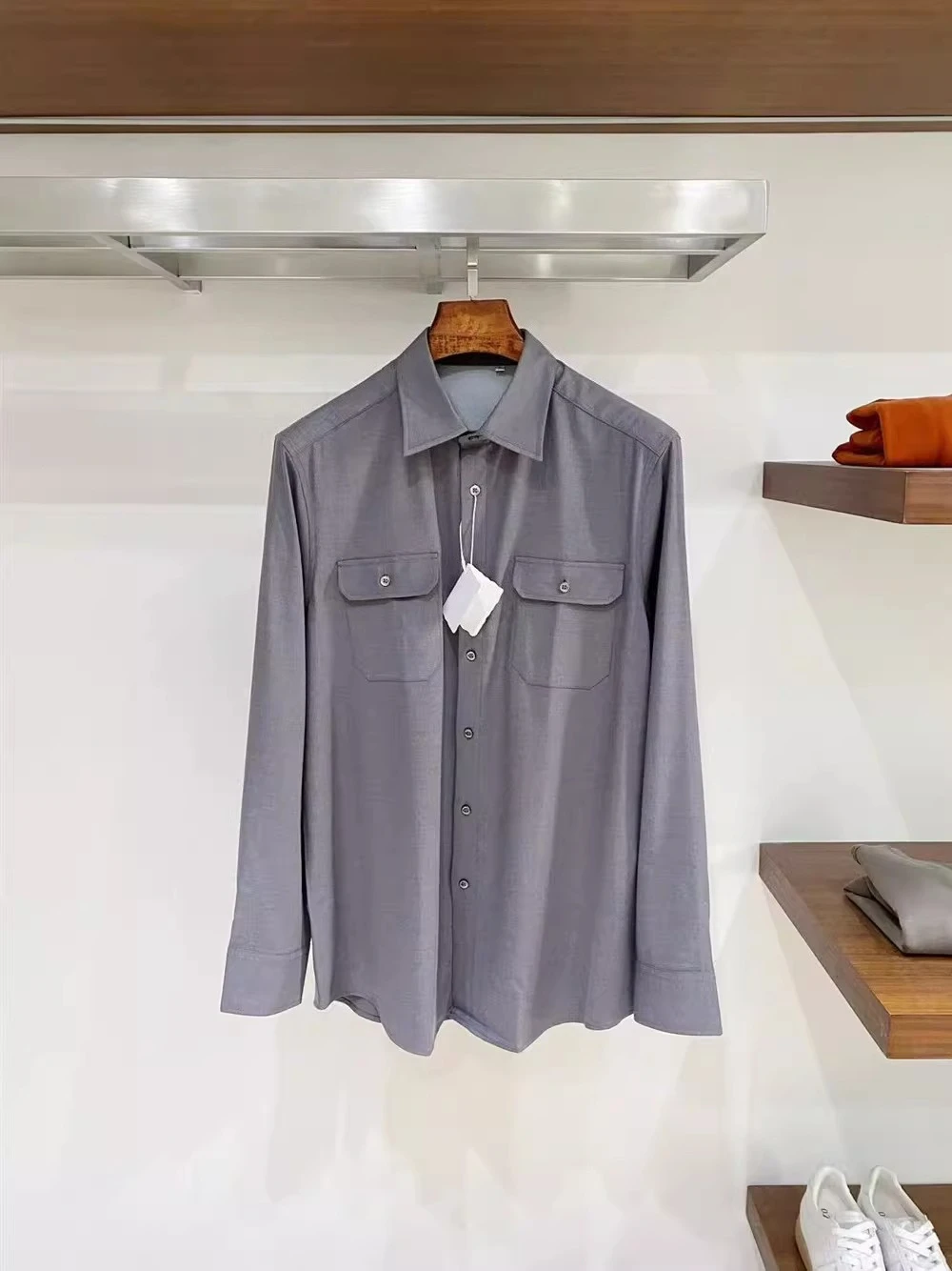 

BC Italian 26ss old money wind lapel collar business casual long-sleeved shirt