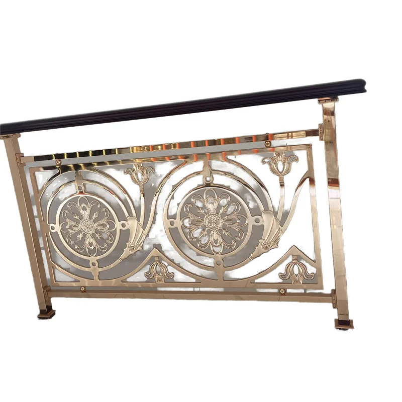 

cj-Customized Modern Design Stainless Steel Wrought Iron Column Guardrail Villa Handrails Metal Stair Banisters Railings@