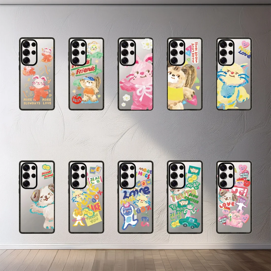 

Graffiti Cartoon Puppies Magnetic Acrylic Case for Samsung Galaxy S23 S24 S25 Ultra S25+ Plus Protective Shell