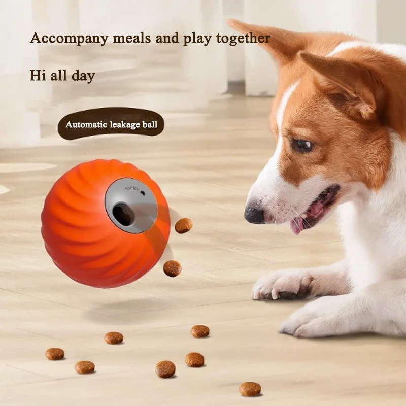 

New Dog Automatic Feeders Gravitational leaky ball Pet Gravity Pet Electric Ball Cat and Dog Grinding Teeth Dog Toy Feed Tools
