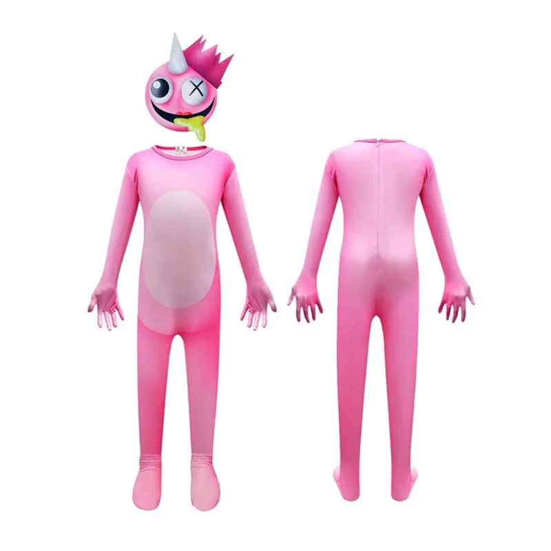 2025 New Hot Sale Game Rainbow Cosplay Friend Animal Orange Jumpsuit Full Set Costumes Halloween Kid