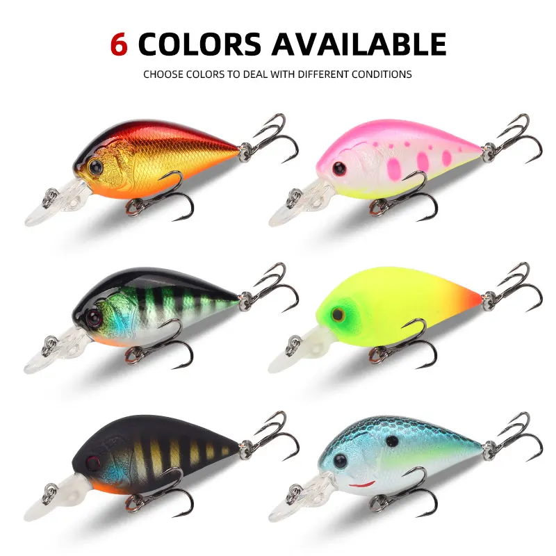 Magic Works Micro Crankbait 35mm MR 4.0g Bass Crankbait Galleggiante Mini esca dura Esche da pesca in fiume Richiamo artificiale Esche persico