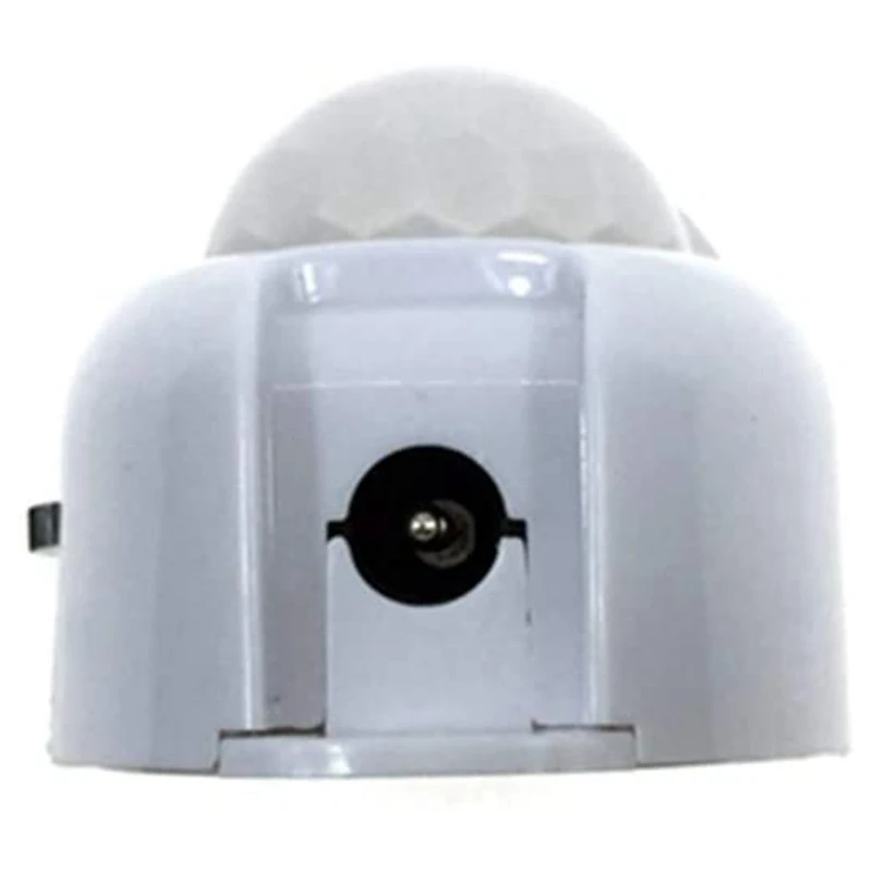 Détecteur de détecteur de mouvement infrarouge PIR DC5-24V marche/arrêt automatique interrupteur de minuterie maison lumière LED corps lampe de capteur de mouvement PIR (blanc)