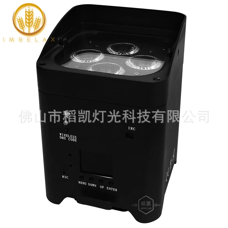 

Беспроводной светодиодный светильник Par 4 × 18 Вт RGBWA + УФ Par с питанием от батареи Мини-освещение окружающего освещения сцены