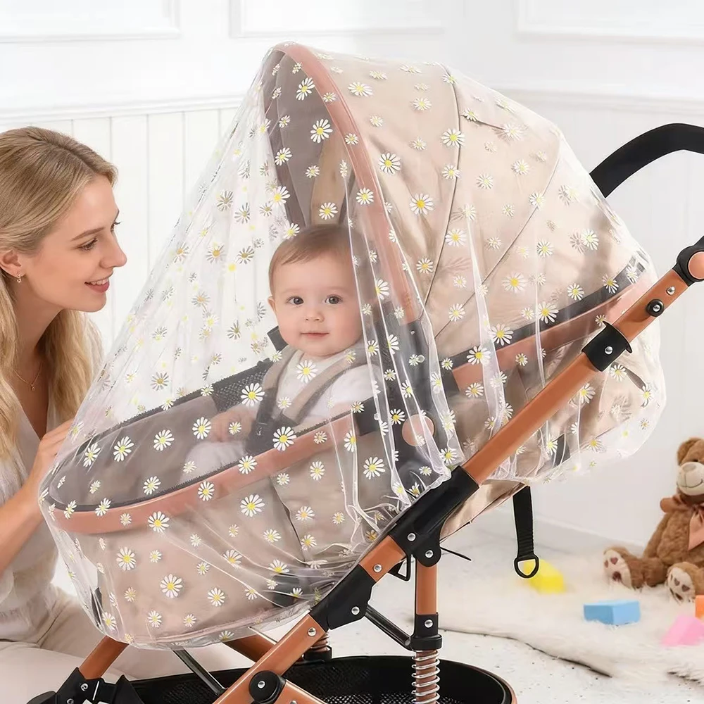 

Universal Pram Net Baby Pushchair Cart Insect Shield Net Mesh Safe Infants Protection Mesh Cover Baby Stroller Accessories