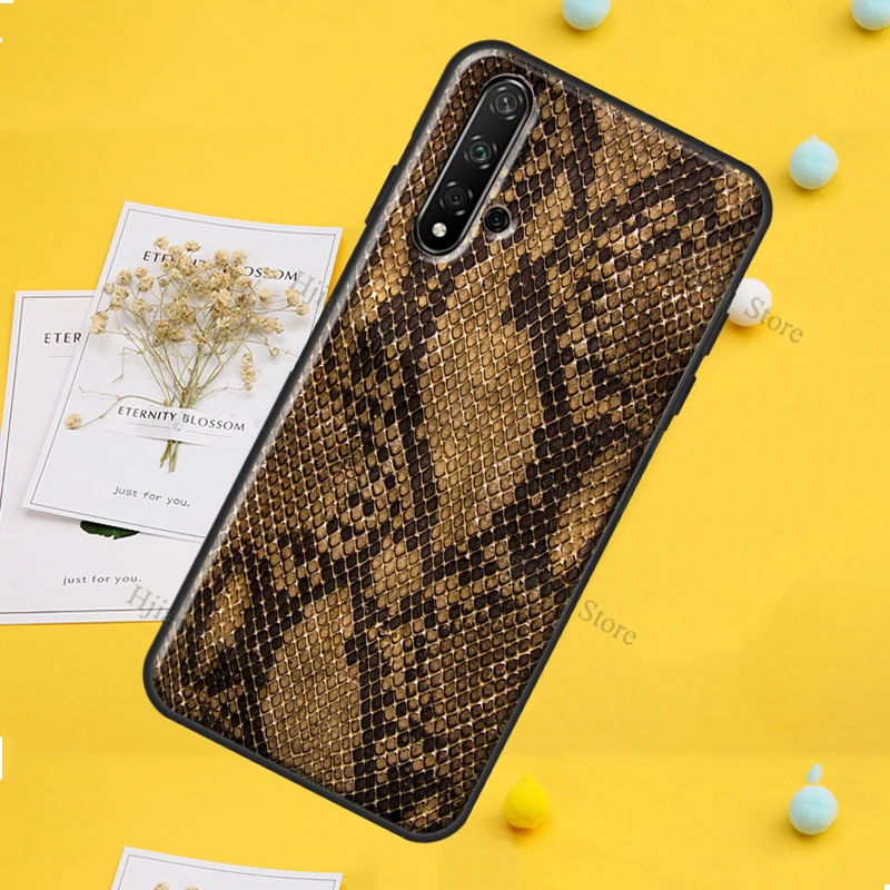 Snake Skin Case For Huawei P30 P20 P40 P60 Pro P Smart Nova 9 5T Honor Magic 5 Lite X8 X9a 50 70 Cover