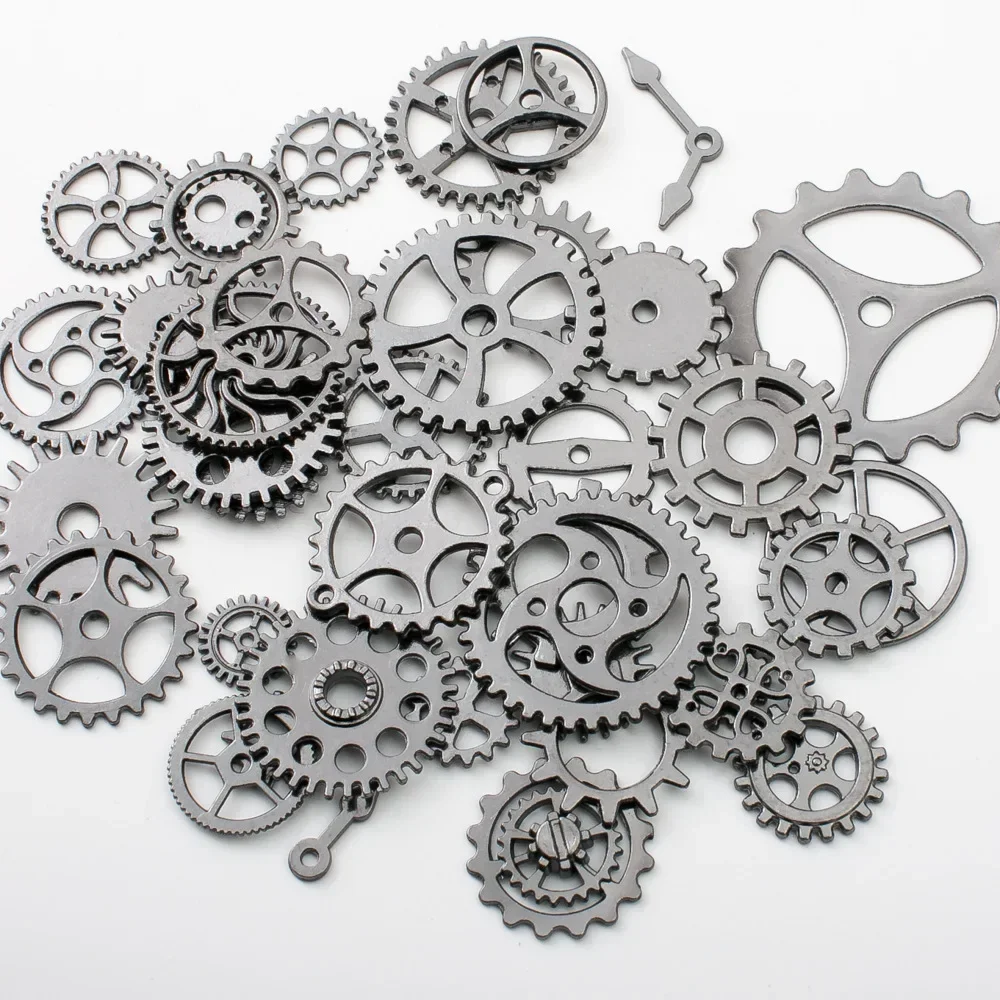 100g/lot Vintage Mixed Steam Punk Gear DIY Accessories Jewelry Making Findings Alloy Metal Mechanical Cogs Steampunk Gears