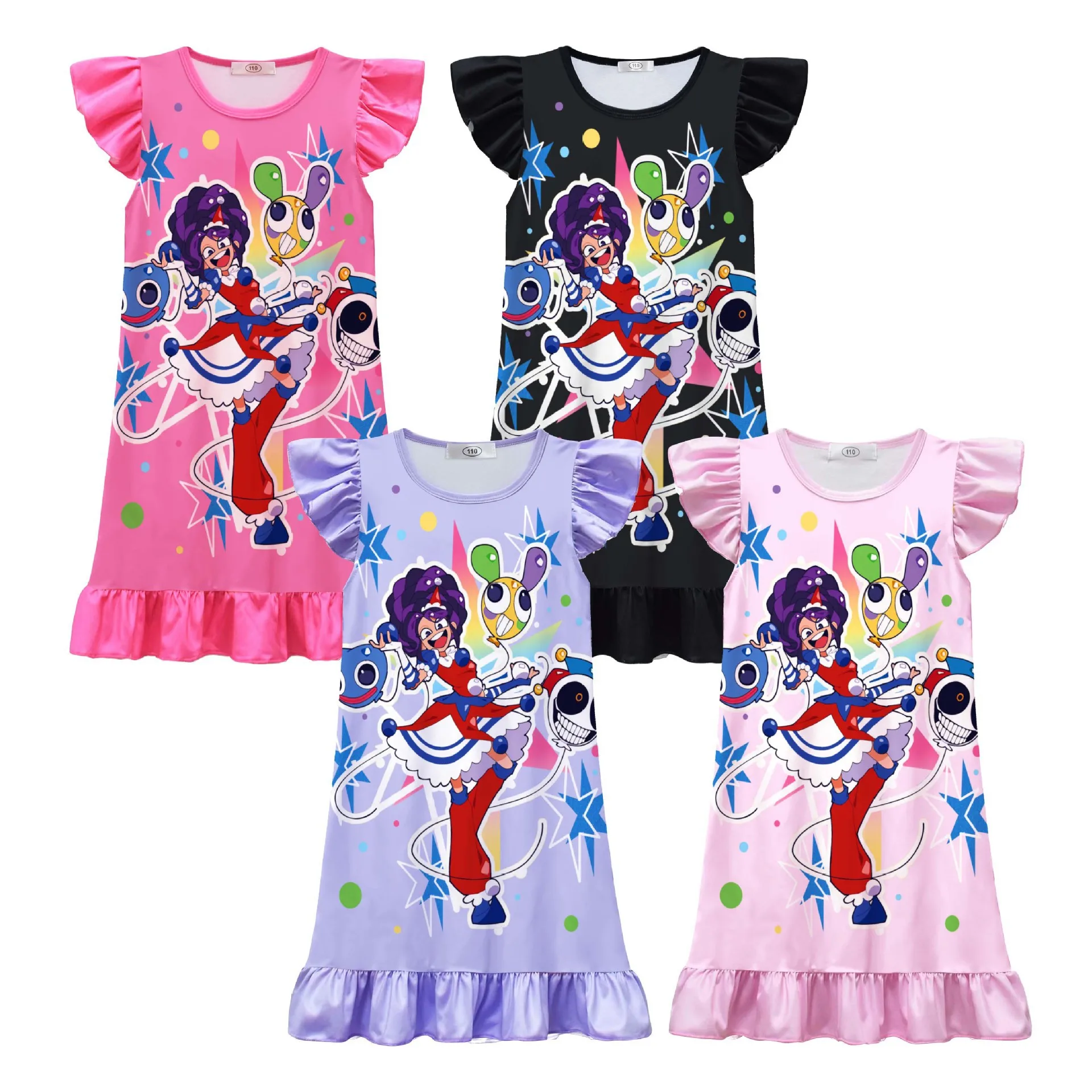 Horror Game Play Time Lily Cosplay Cartoon Kids Princess Dress Summer Cute Girls Nightgowns Children Party Dresses Pajamas