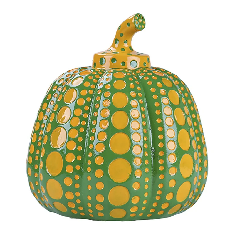 

AT14 Modern Sculpture Polka Dot Art Pumpkin Ornaments Pumpkin Statue For Interior Home Room Decor Crafts Gift Party Decor