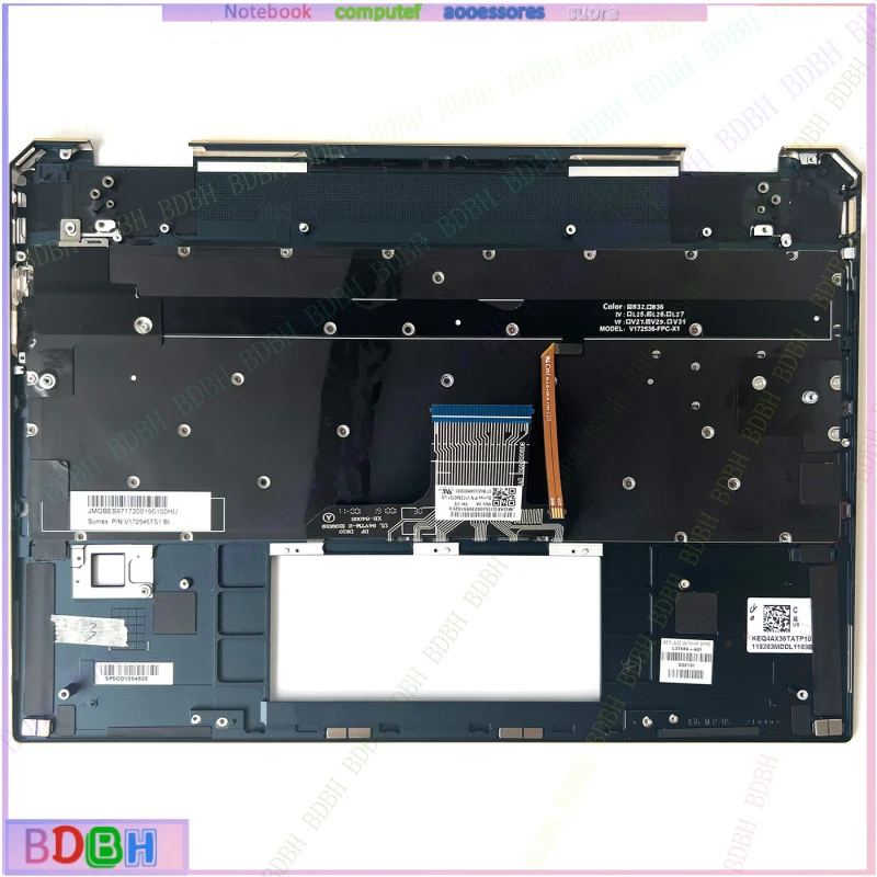 Palmrest With Backlit Keyboard For HP Spectre X360 13-AP Series