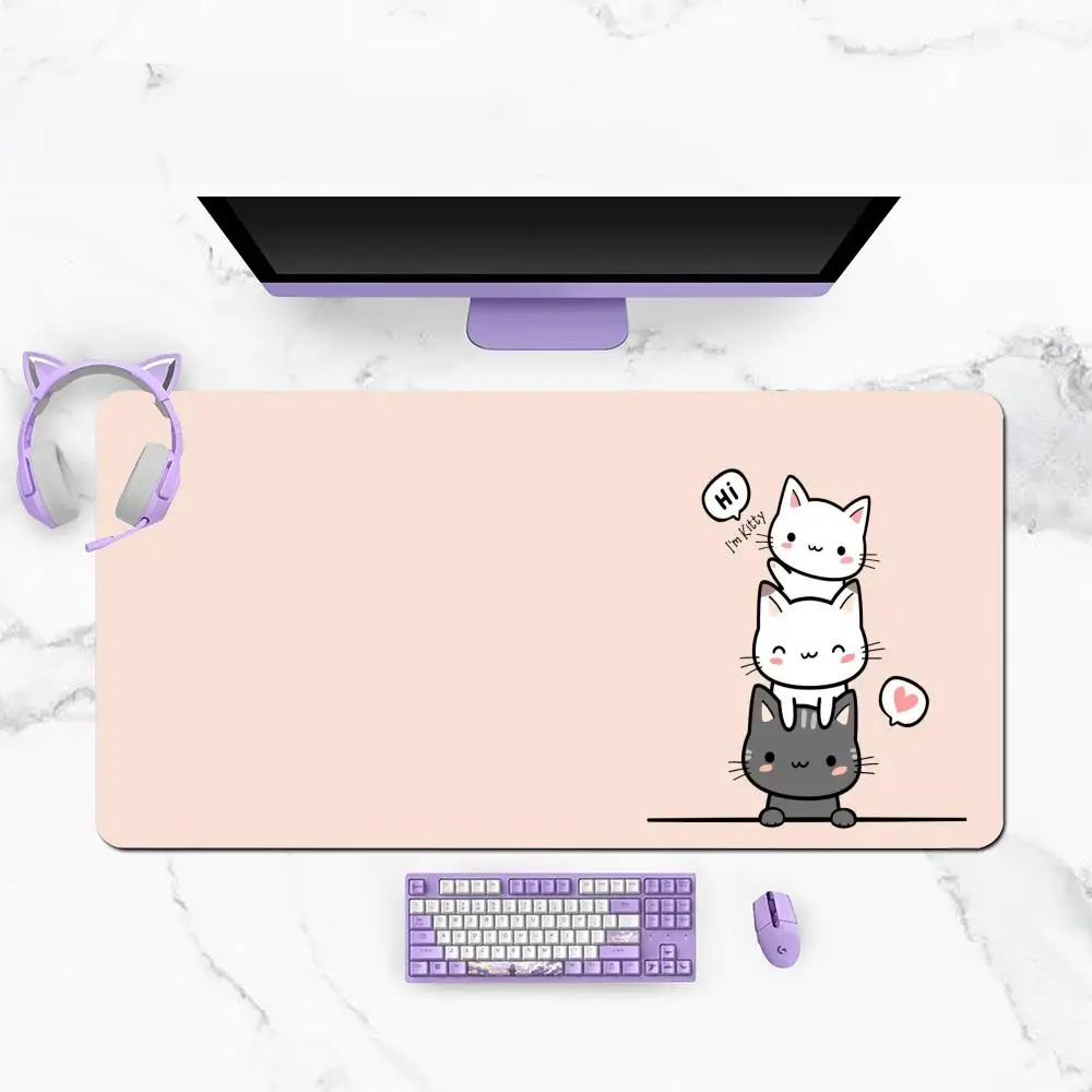لوحة ماوس كبيرة جدًا، لوحة ماوس ألعاب، ملحقات سطح المكتب قطة جدًا مناسبة للاعبين اللطيفين والاستخدام المكتبي