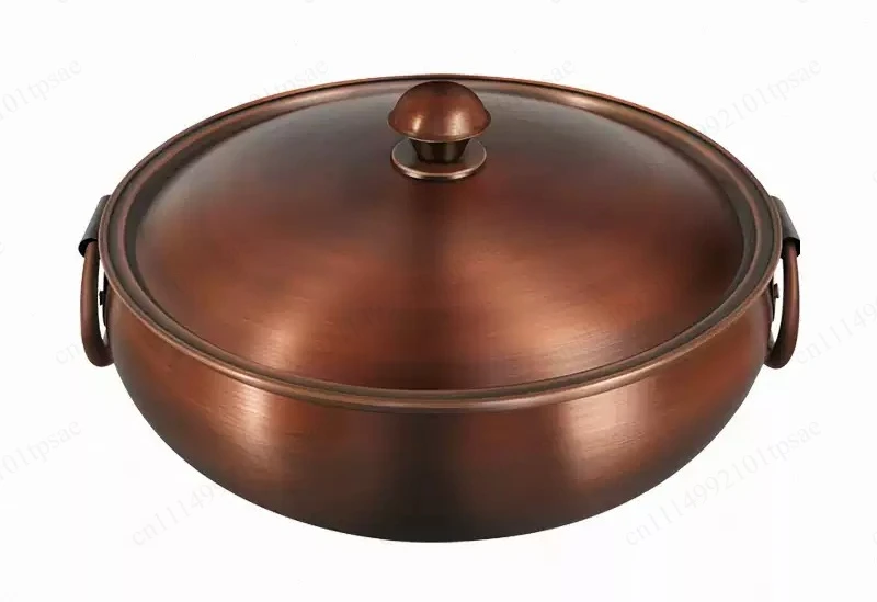 Home Induction Cooker Gas Dual Pot Retro Stewed Lamb Soup Copper Pot Hot Pot