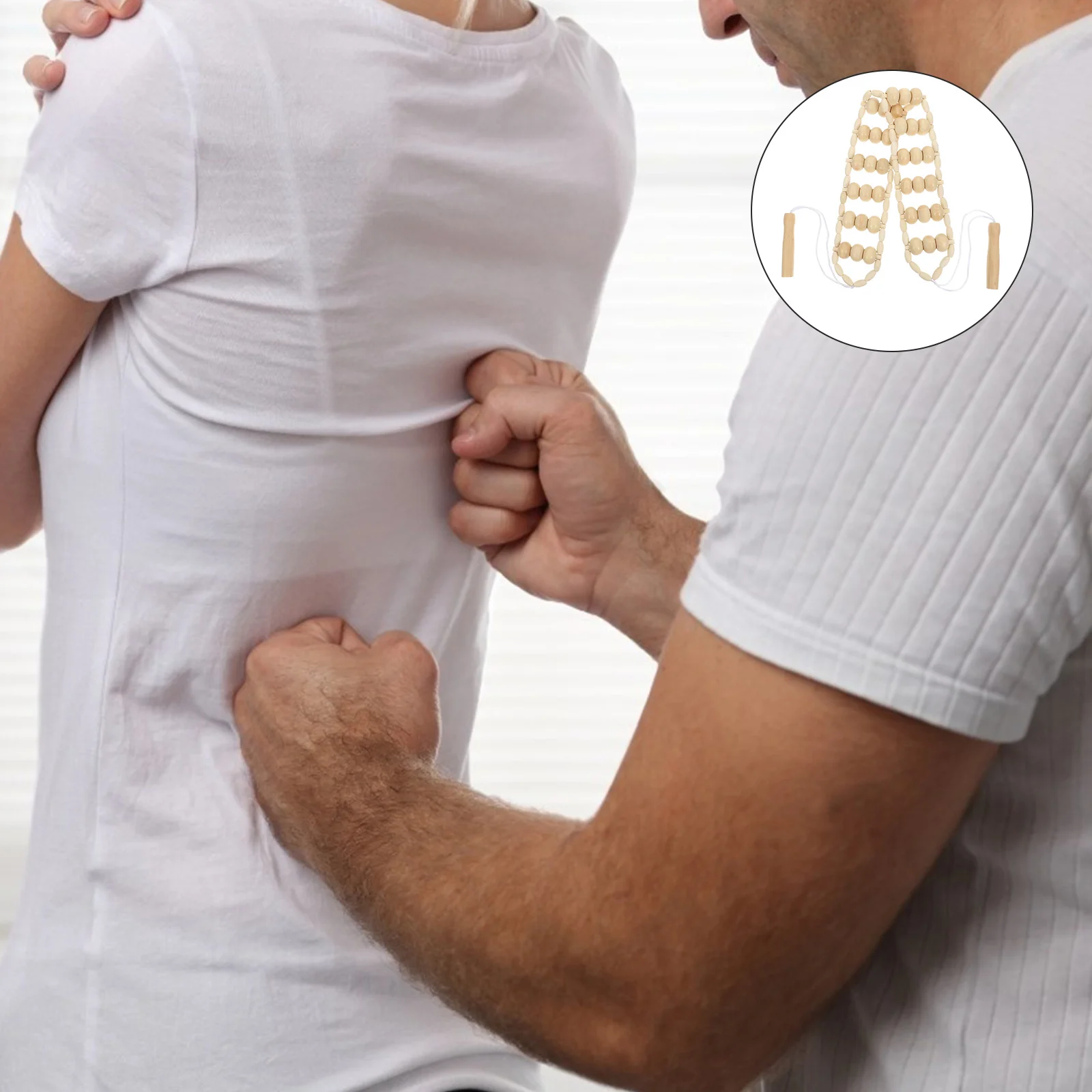 

Портативный деревянный массажер для спины, роликовая веревка, инструмент для облегчения боли в мышцах для офисных работников, спортсменов, водителей, идеальный подарок для родителей