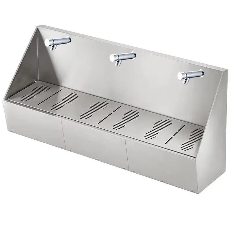 for Durable, heavy-duty 304 stainless steel satin-polished foot bath for worship and washing, three-stand