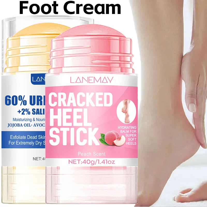 Ultra-Hydrating Foot Cream Coconut Oil Softening Dry Cracked Tools Remobing Dead Skin And Callus Cracked Feet Cream Stick 40g