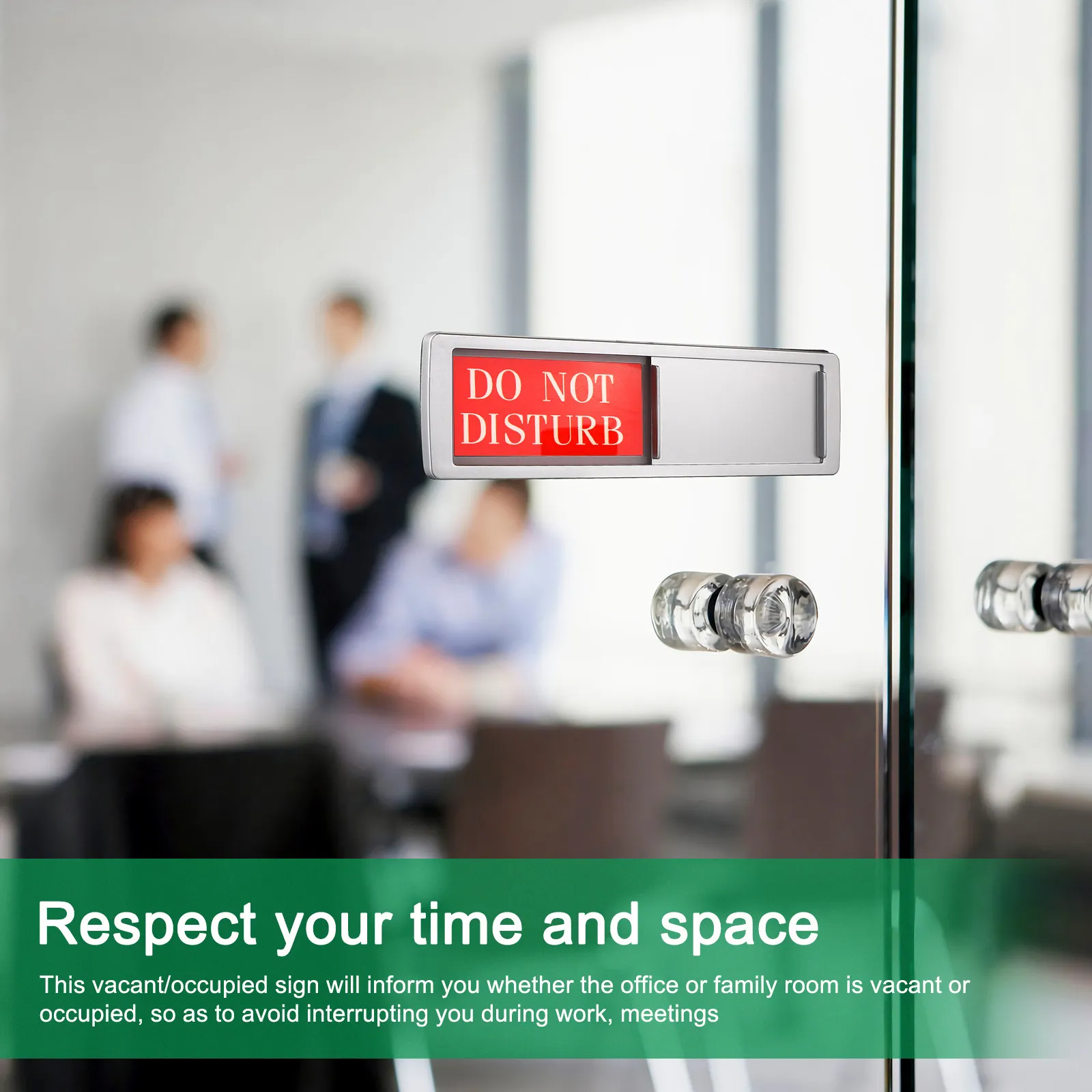 

Набор из 2 табличек «Не беспокоить» с магнитным ползунком, прочная табличка для двери, обеспечивающая конфиденциальность, для офиса, конференц-зала, дома, отеля