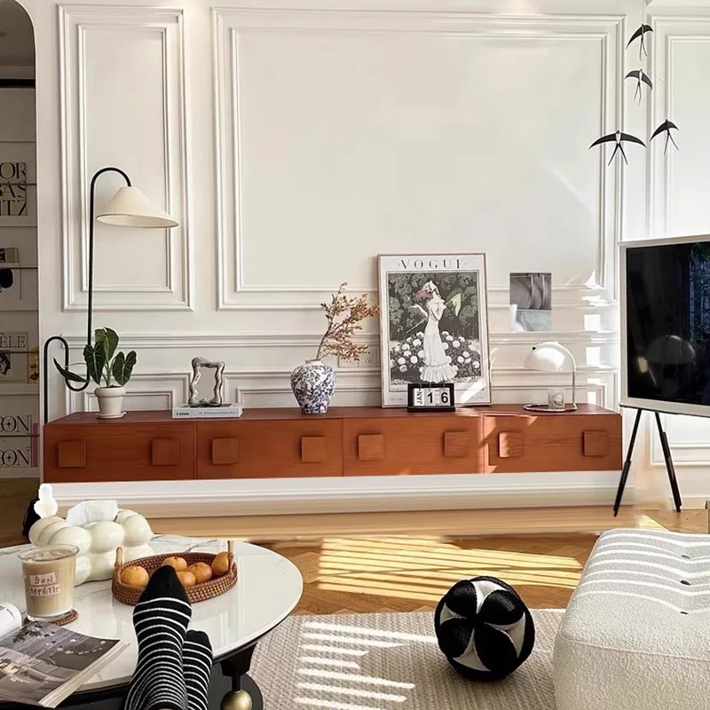 European Glamour Tv, Stand Simple Elegant, Modern Cute Rustic, Narrow Meuble Suspendu, Mural Télévision Furniture
