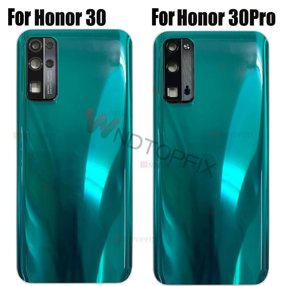 Back Glass For Honor 30 Pro Battery Cover Rear Panel Door Housing Case + Glue For Honor 30 Battery Cover For Honor 30Pro Housing