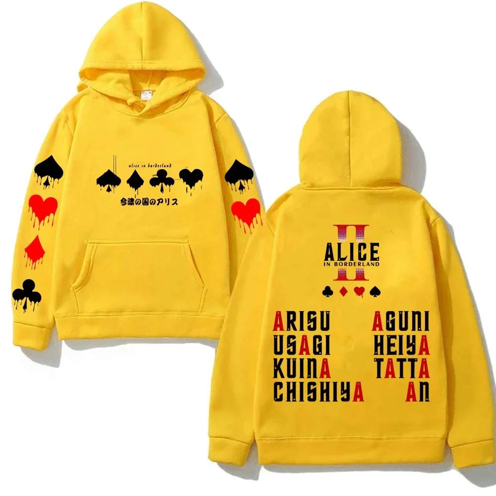 أليس في بوردرلاند هوديس Harajuku مع مقنعين ملابس مريحة غير رسمية عالية الجودة هوديي Retrofor الخريف/الشتاء مقنعين #3