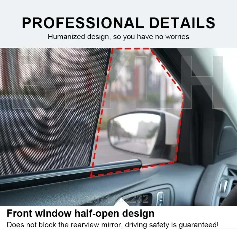 Customized MODEL For 570 Side Window Sunshade Automatic Lifting Sunscreen Blackout Curtain Sun shade Accessories